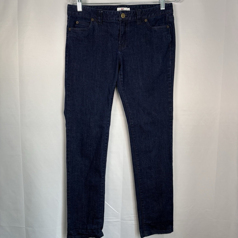 Vineyard Vines Mid Rise Skinny Stretch Medium Wash Denim Blue Jeans Women's Sz 6